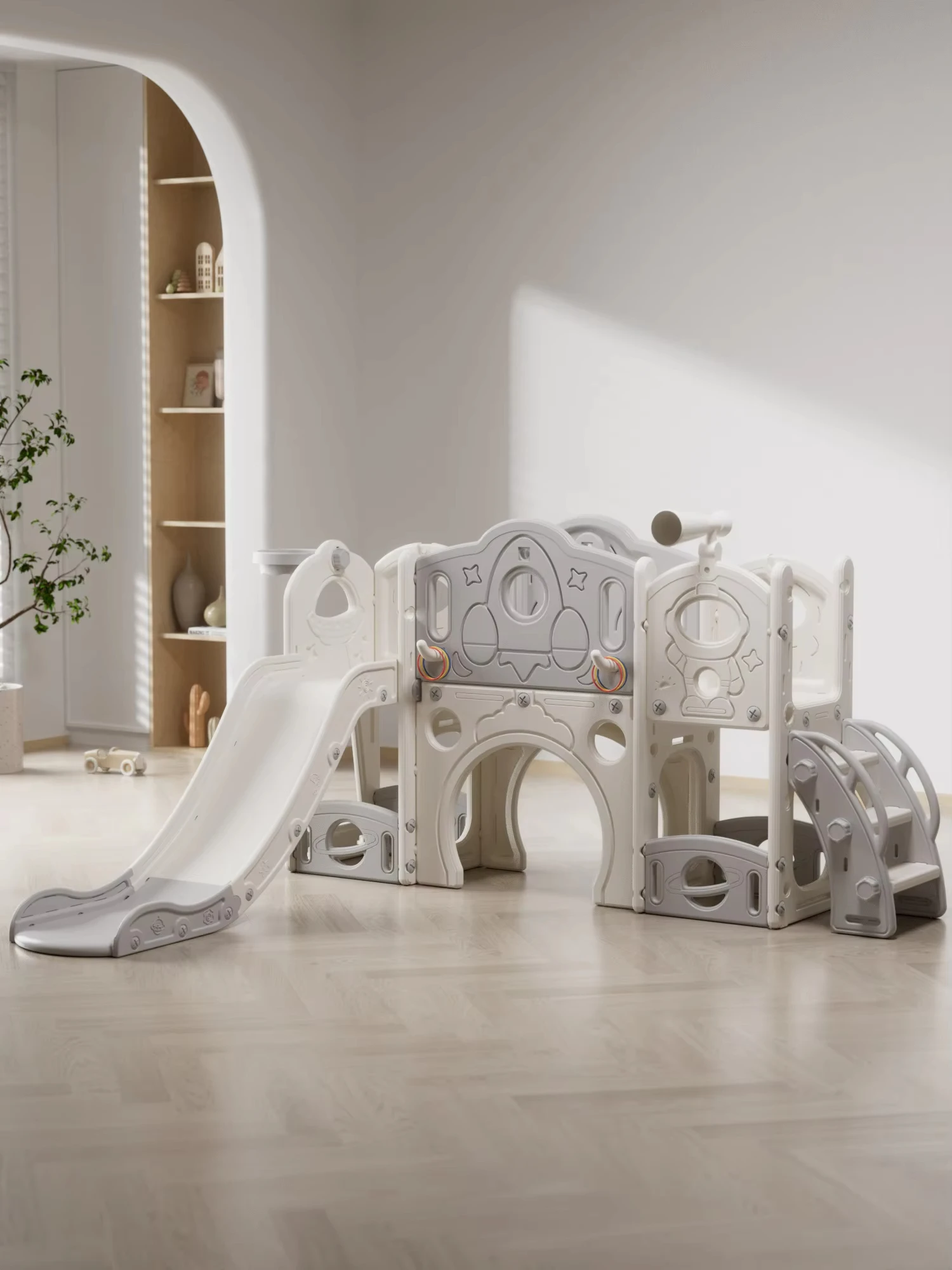 New Style Playground Indoor Plastic Toddler Cheap Swing Set Baby Playroom Playground Plastic Swing And Slides For Children Slidi