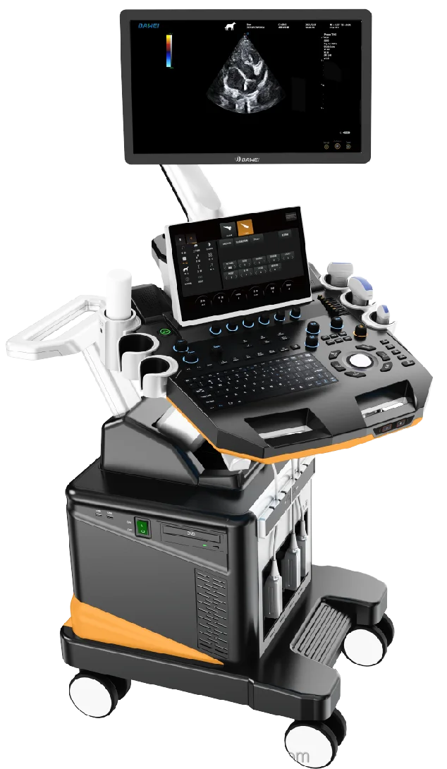 Dawei High-end Tissue Doppler 3D 4D Imaging THI TDI Veterinary Color Doppler Ultrasound Scanner