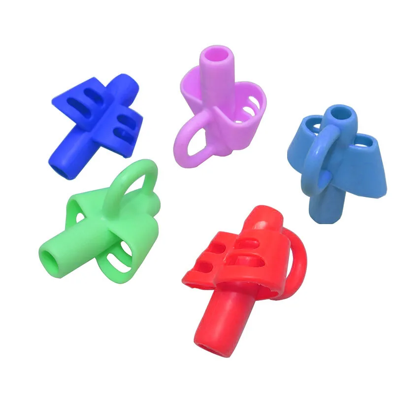 Wholesale Pen Holding Tool Three-finger Grip Silicone Pen Pencil Grip Holder For Kids