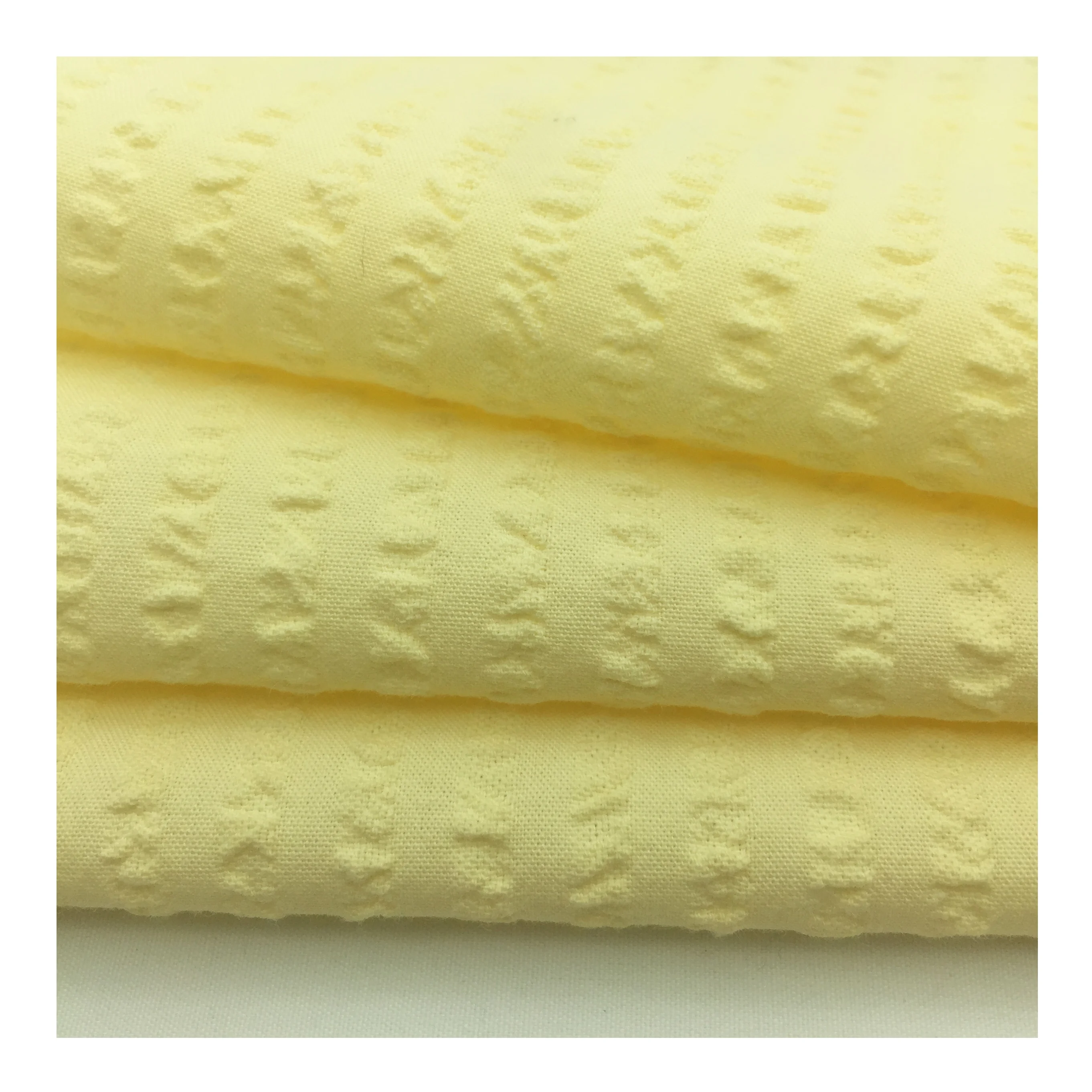 High quality 100% cotton organic solid seersucker stripe dress fabric
