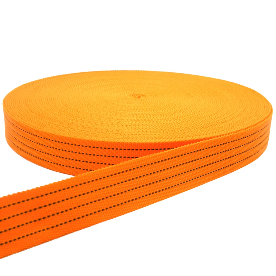 High Quality Customized 2 Inch Width Belts Orange Tie Down Strap Polypropylene Webbing 50mm