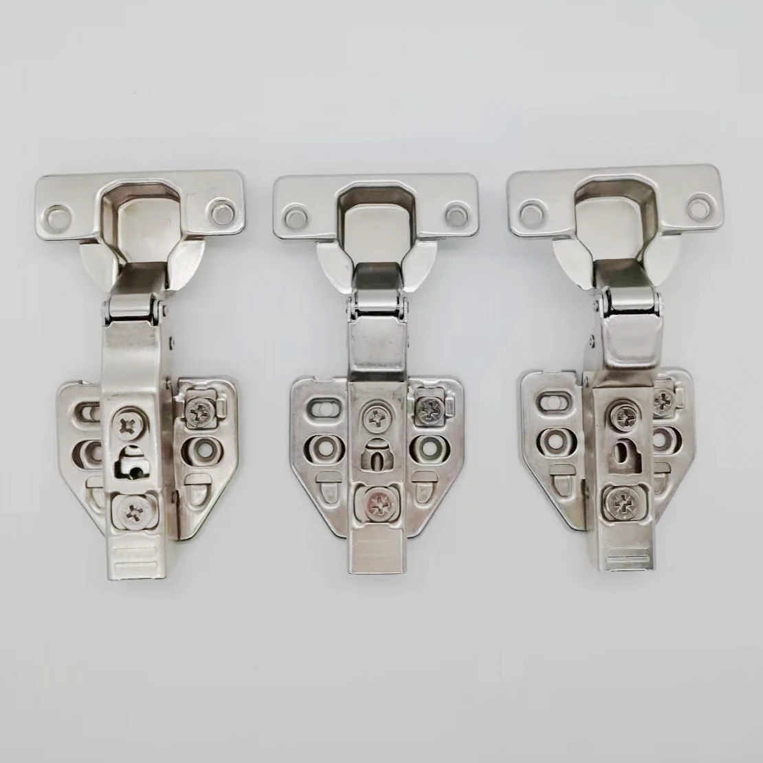 China wholesale Furniture hardware cabinet fitting hydraulic hinge with 3D adjustable clip-on base for easy installation
