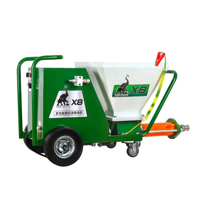 X8 Natural Real Stone Paint Spraying Machine 220V /wall putty spray machine