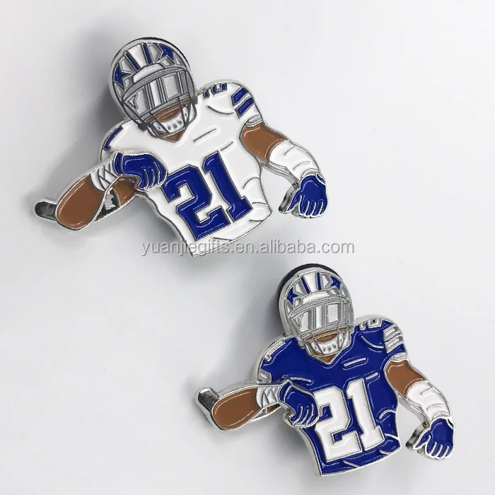 Customized metal crafts made badge sport silver shiny nickel plating soft hard enamel pins