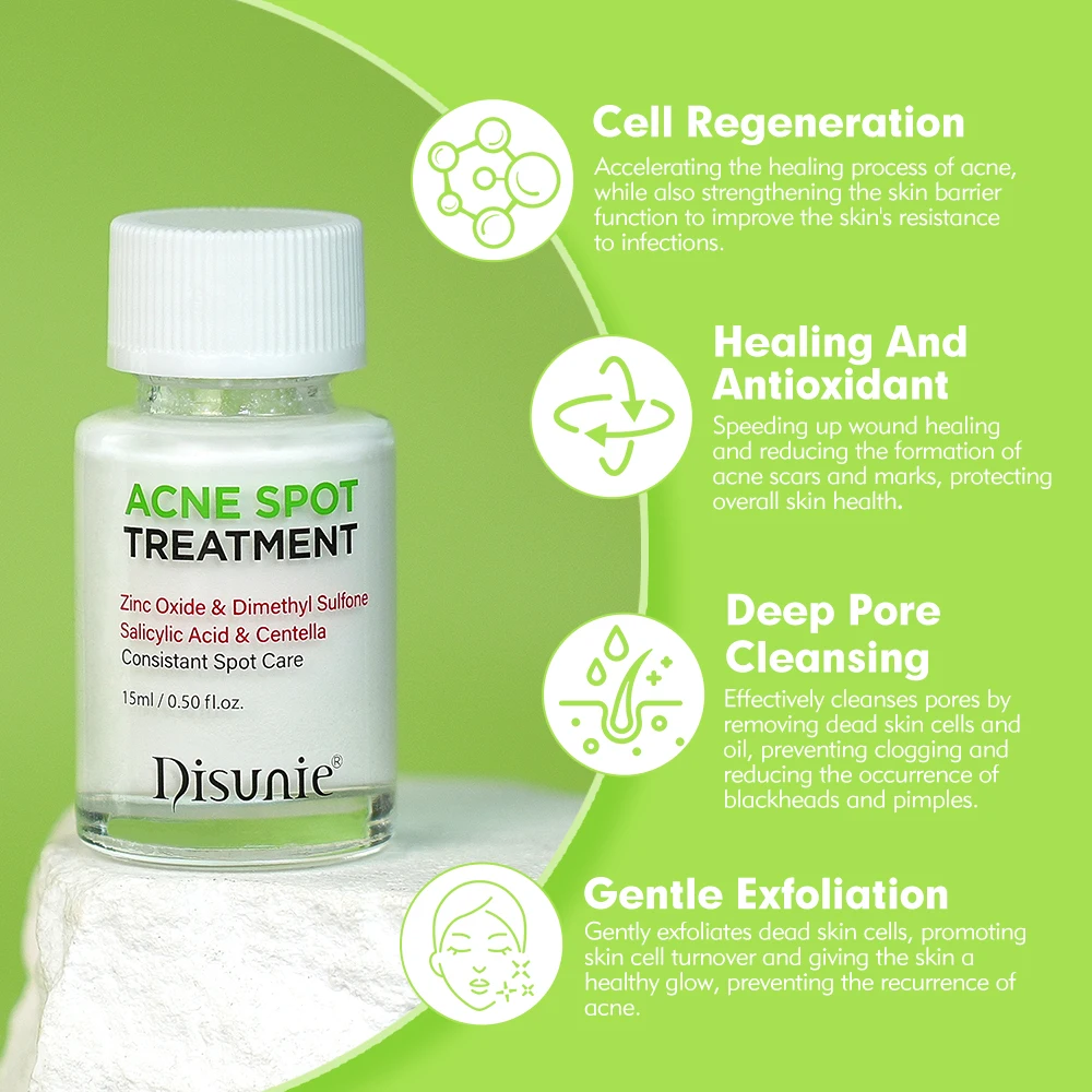 Disunie Acne Spot Treatment Facial Pore Deep Cleansing Acne Scar Removal Exfoliating Serum With Centella Asiatica