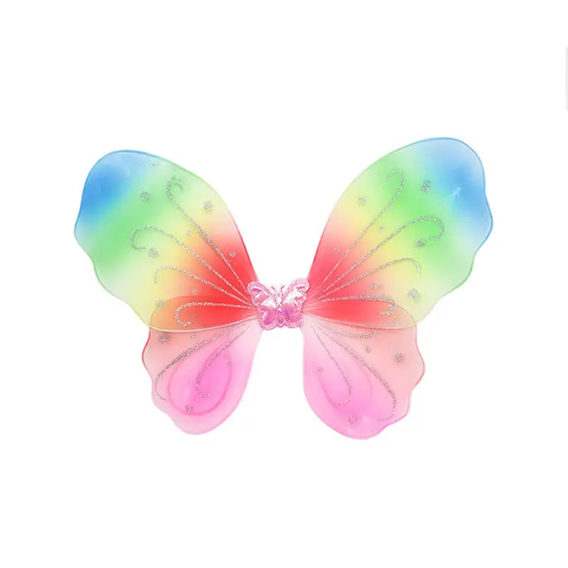 Halloween Fairy Tutu Dress Butterfly Rainbow Wings Cosplay Party Costume for Girls