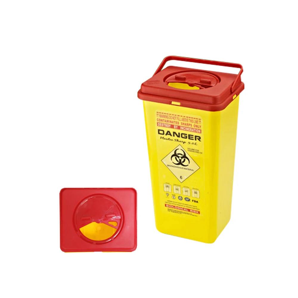 Medical sharp container boxes	plastic sharp container 3l sharp bin container