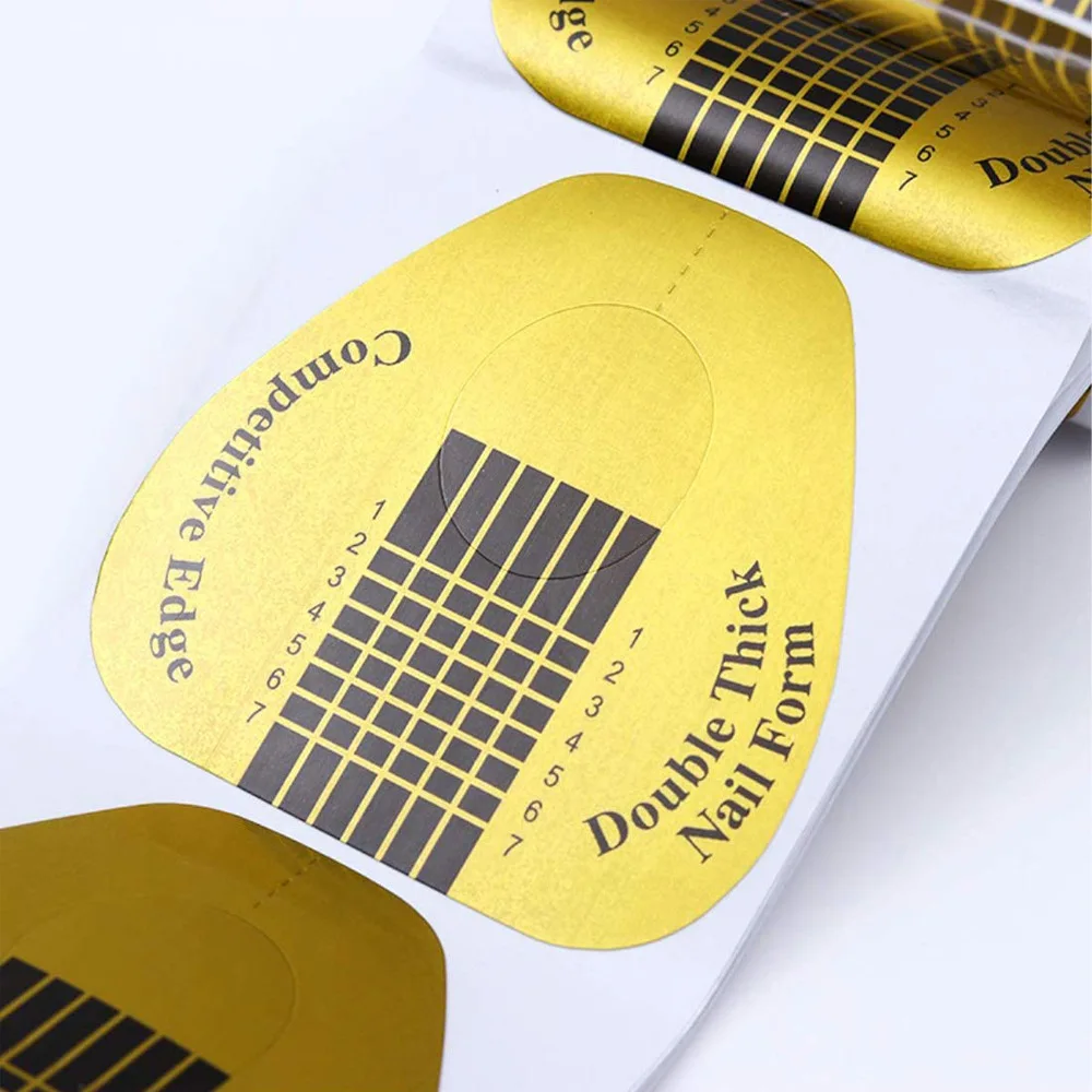 TSZS 500pcs Durable Square Extension Nail Forms Acrylic Nail Extension UV Gel Paper Butterfly Shaped Nail Form