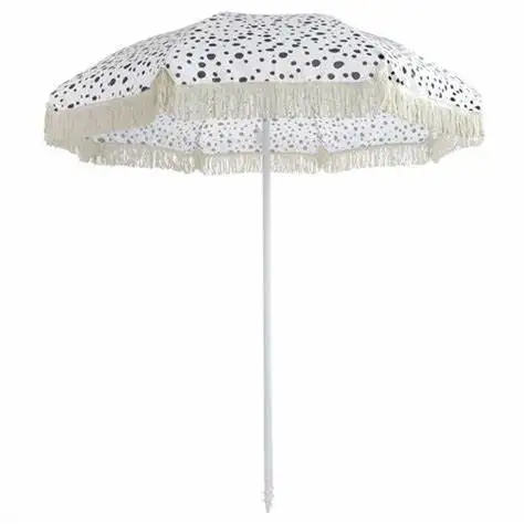Factory Wholesale Outdoor Garden, Aluminum Romantic Flap Market Patio Pagoda Parasol Sunshade Beach Umbrella With Wave Fringe