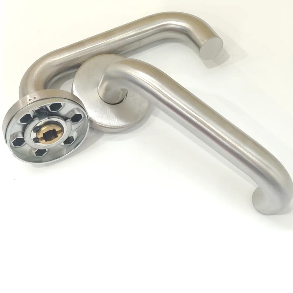 stainless steel 304 mortice handle  fire rated mortise lock handle industrial door handles