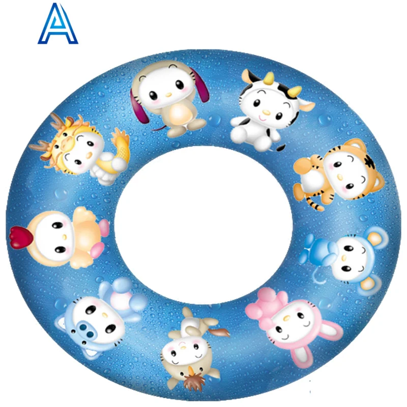 Factory price high quality cheap durable customize printing PVC inflatable swimming tube swim ring for life ring toy