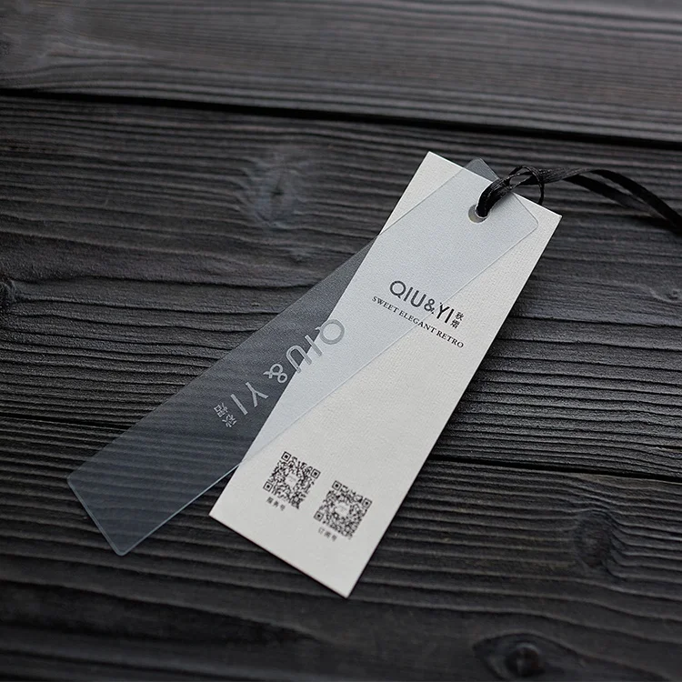 Custom Paper Hang Tag For Hand Bag Clothing Cardboard Clothing Hang Tags with string PVC Plastic Hang Tag With Cotton String