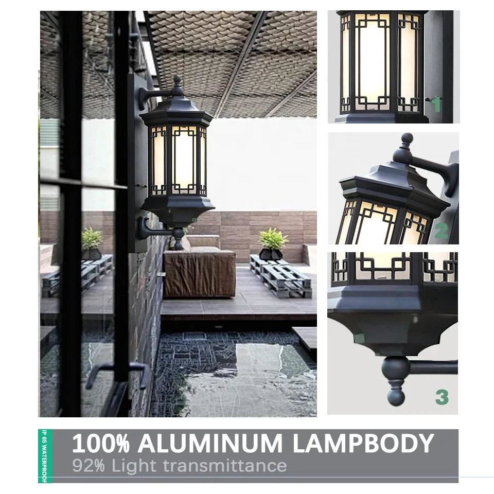 Modern Style LED Wall Mount Fixture Decorative Outdoor Lighting Waterproof Garden Outdoor Wall Light lamps