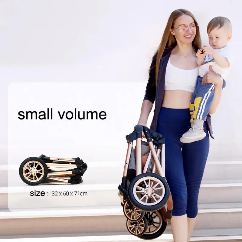 Manufacturers Wholesale Baby Strollers 3 In 1 Aluminum Alloy Baby Stroller With Car Seat