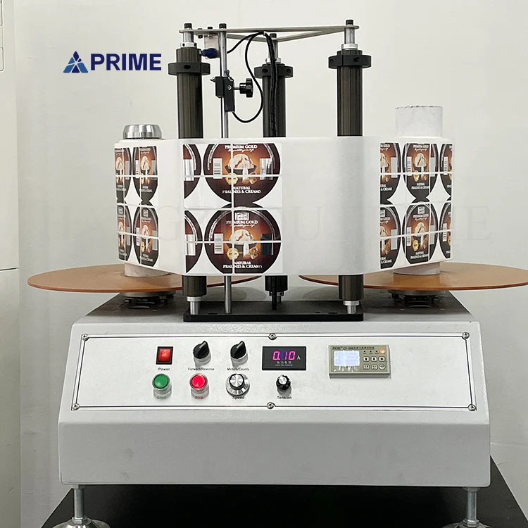 Small Roll to Roll Adhesive Label Rewinder Counter Fully Automatic BOPP Tape Film Rewinding Machine For Meter Counting