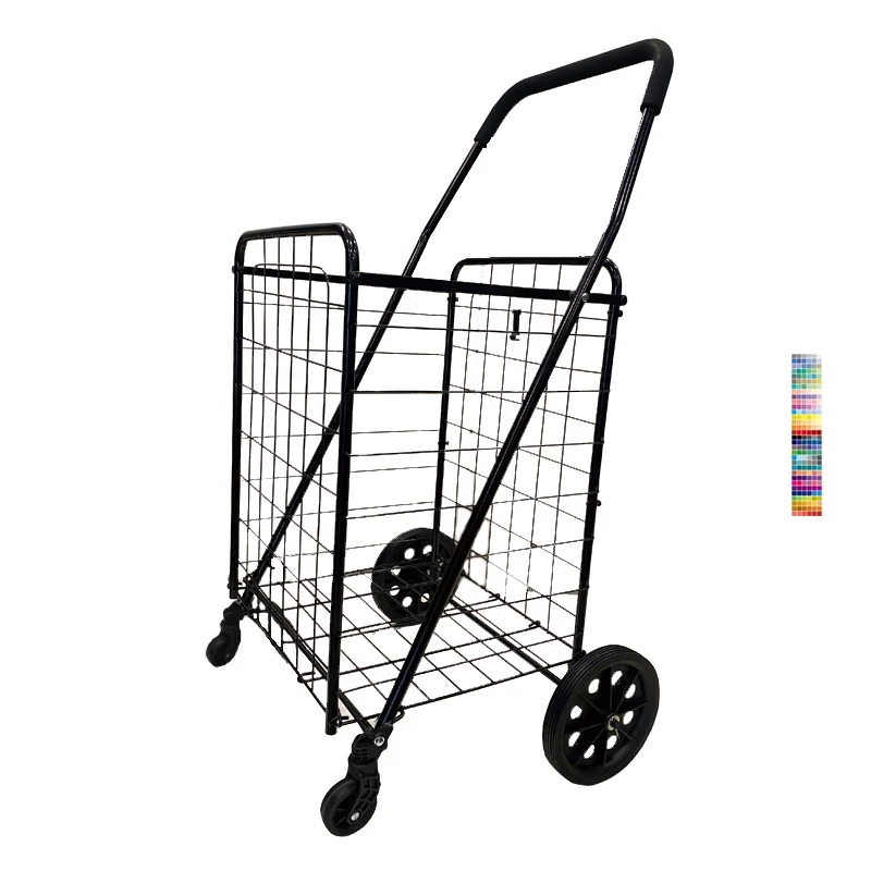 Персональные тележки для покупок, складная тележка для покупок, 2 корзины, тележка для покупок