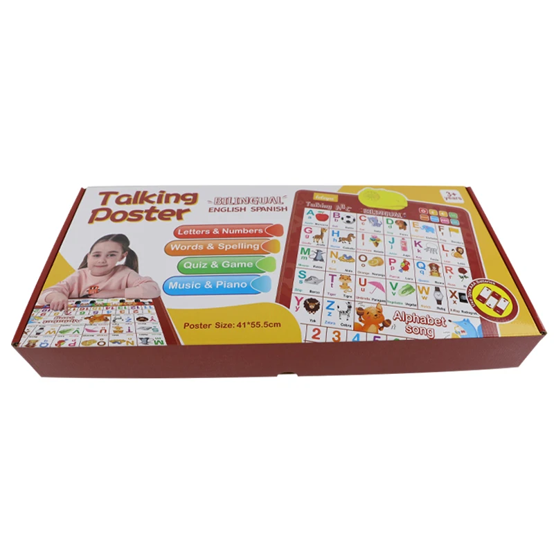 LWG001 Kid Learning Abc English Bilingual Animals Talking Posters Educational Electronic Interactive Alphabet Sound Audio Wall C