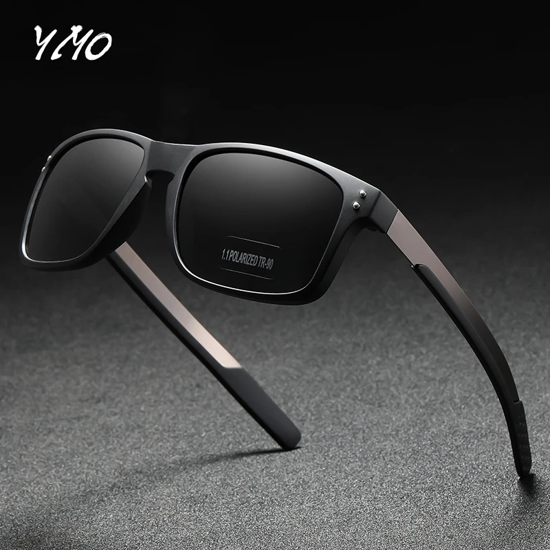 Polarized Sunglasses Men Women Classic Square Sun Glasses UV400 Mirror Aluminum Leg Sunglasses Men