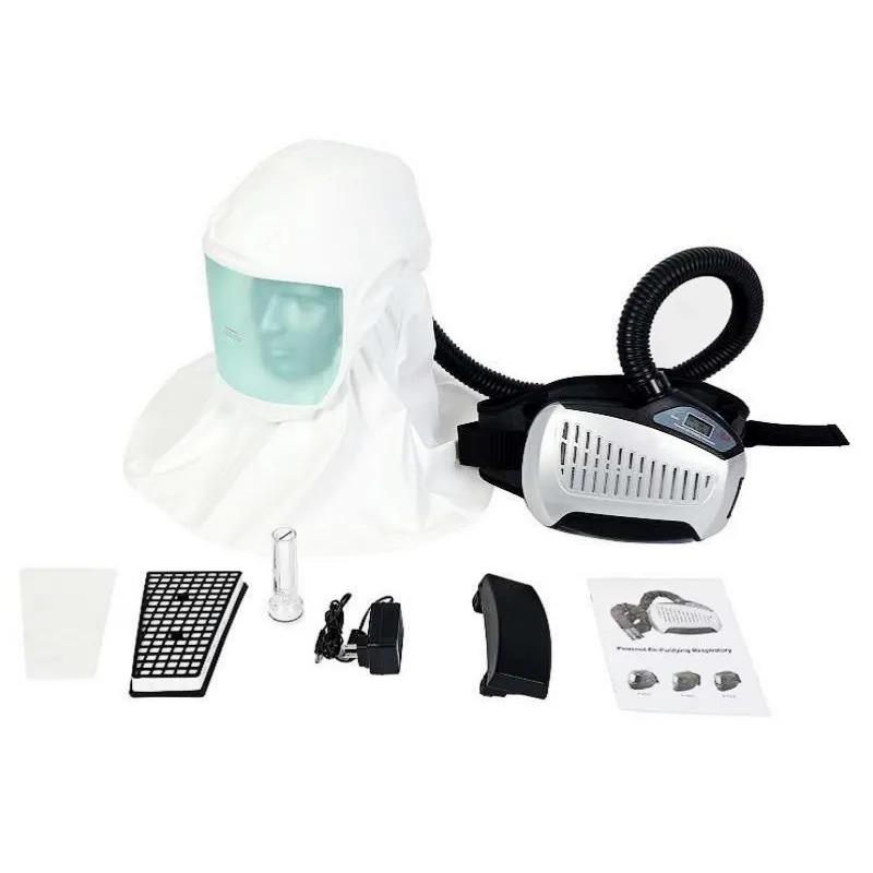 CE EN12941 NIOSH custom powered air purifying respirator PAPR hood Shine PAPR battery used for anti-dut grinding and painting