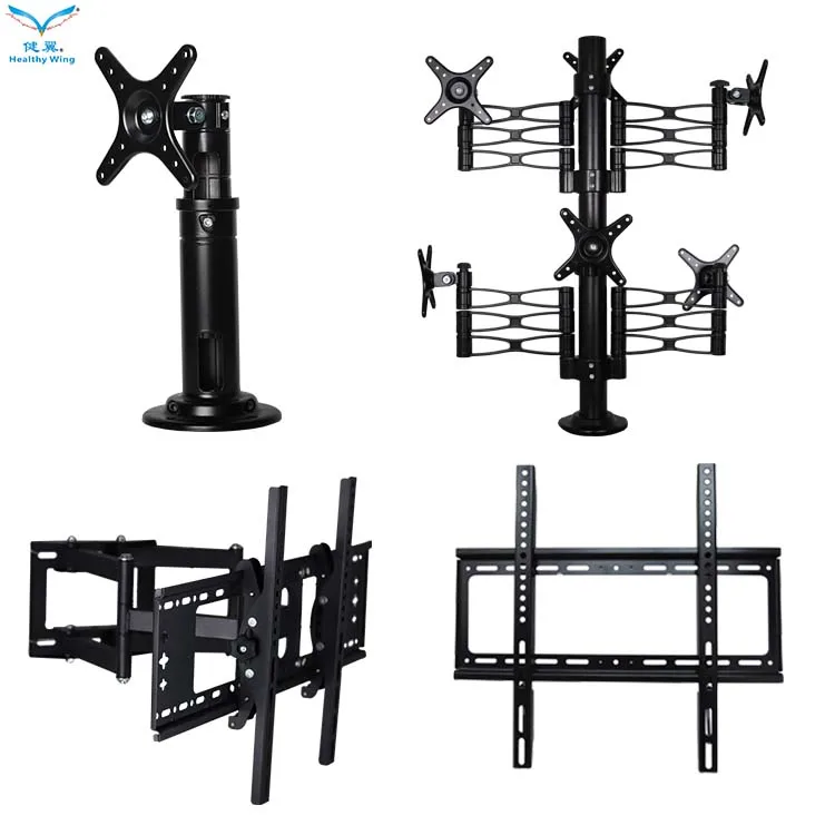 Wholesale Oem Motorized Folding Skyworth Lcd Stand Wall Mount Brackets Vesa Electric Full Motion Tv Hanger support Wall Mounts