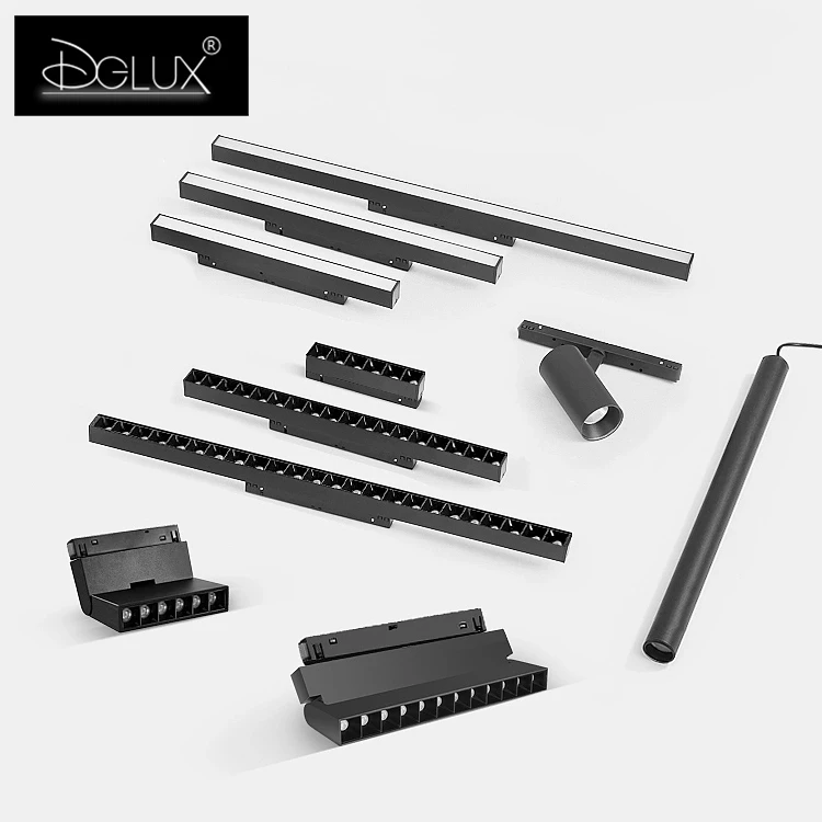 Gallery Decorative Adjustable Focused Linear Rail Lighting Commercial Magnet Led Track Light