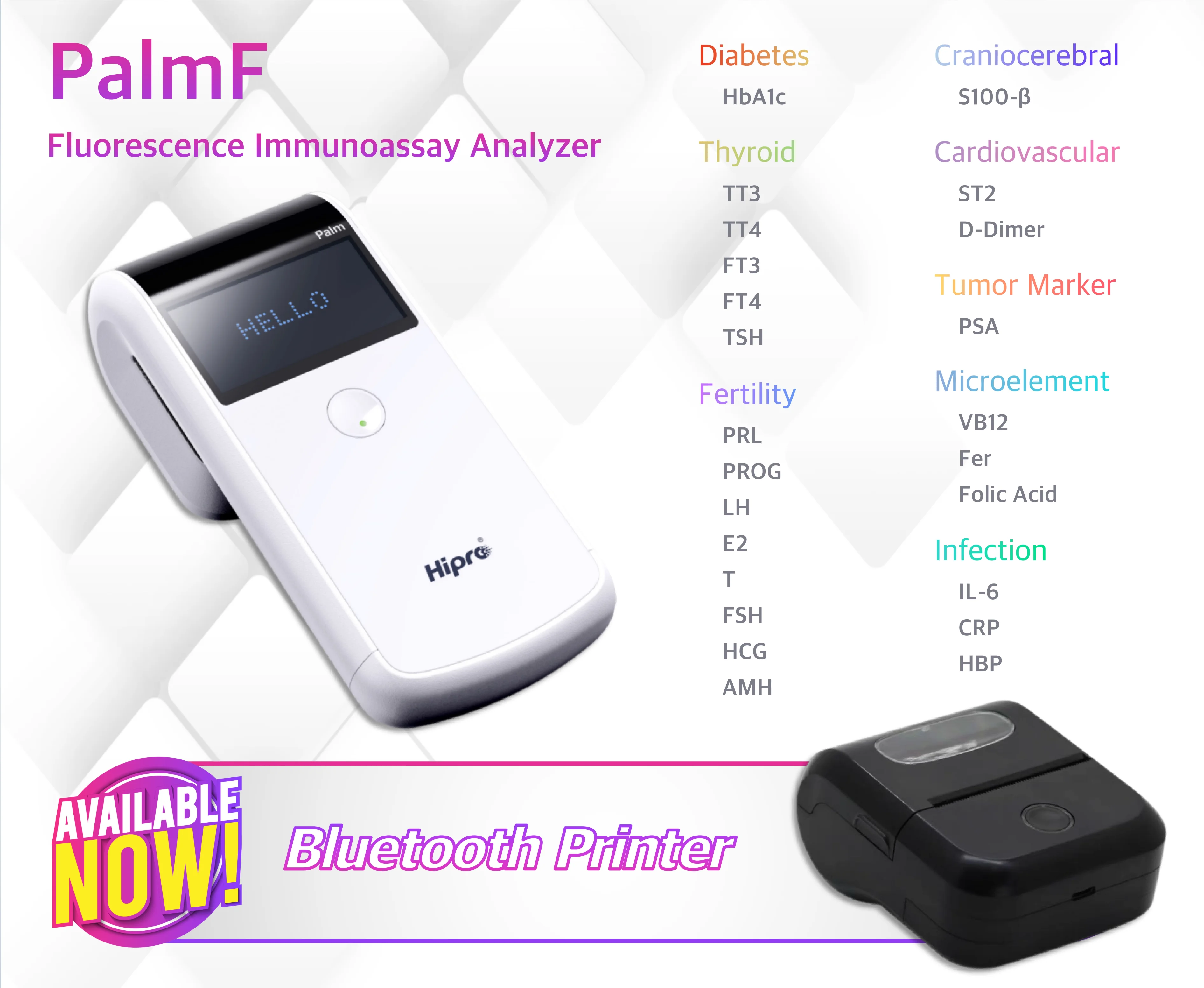POCT point of care testing immunoassay hormones analyzer POCT for Clinic Laboratory machine