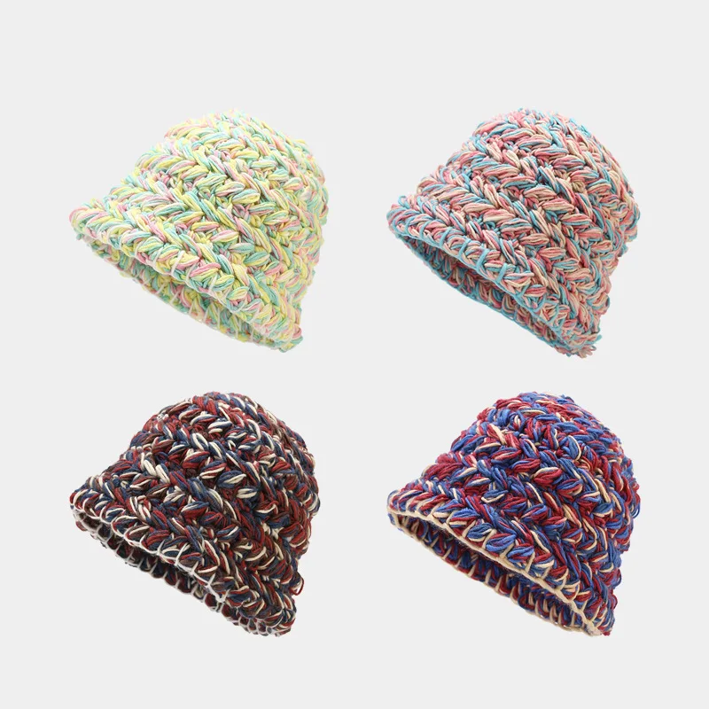Fashion Winter warm Hand Made Cap Beanies Cloche Cap Knitting Crochet bucket Hats