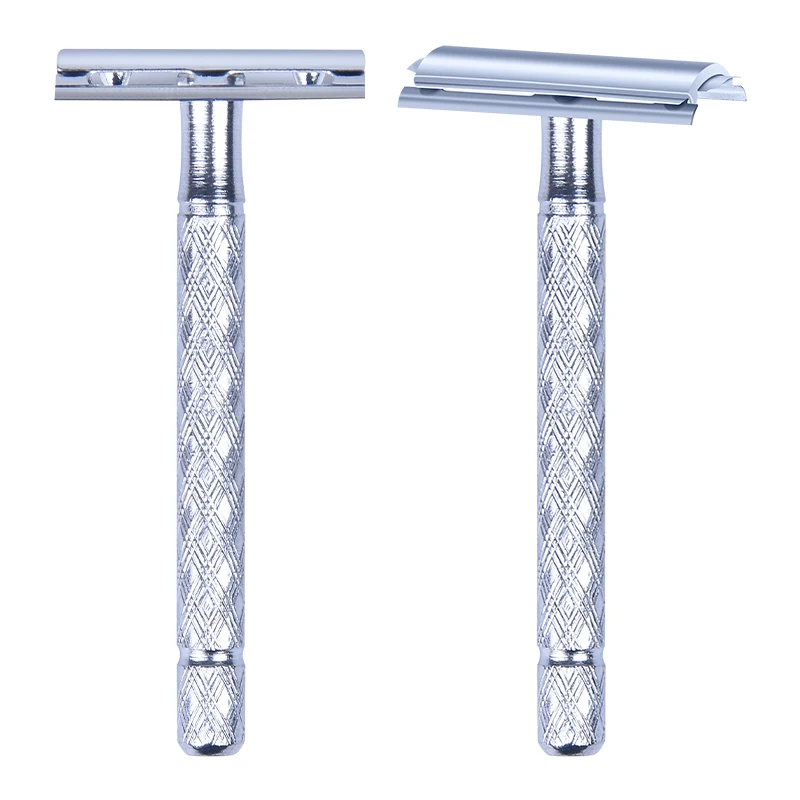China Professional Factory Mens Razor High Quality Safety Razor Reusable Metal Handle Shaving Double Edge Safety Razor