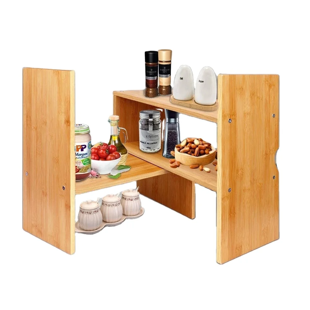 
Office&Home Bamboo Book Shelf Desk Organizer 