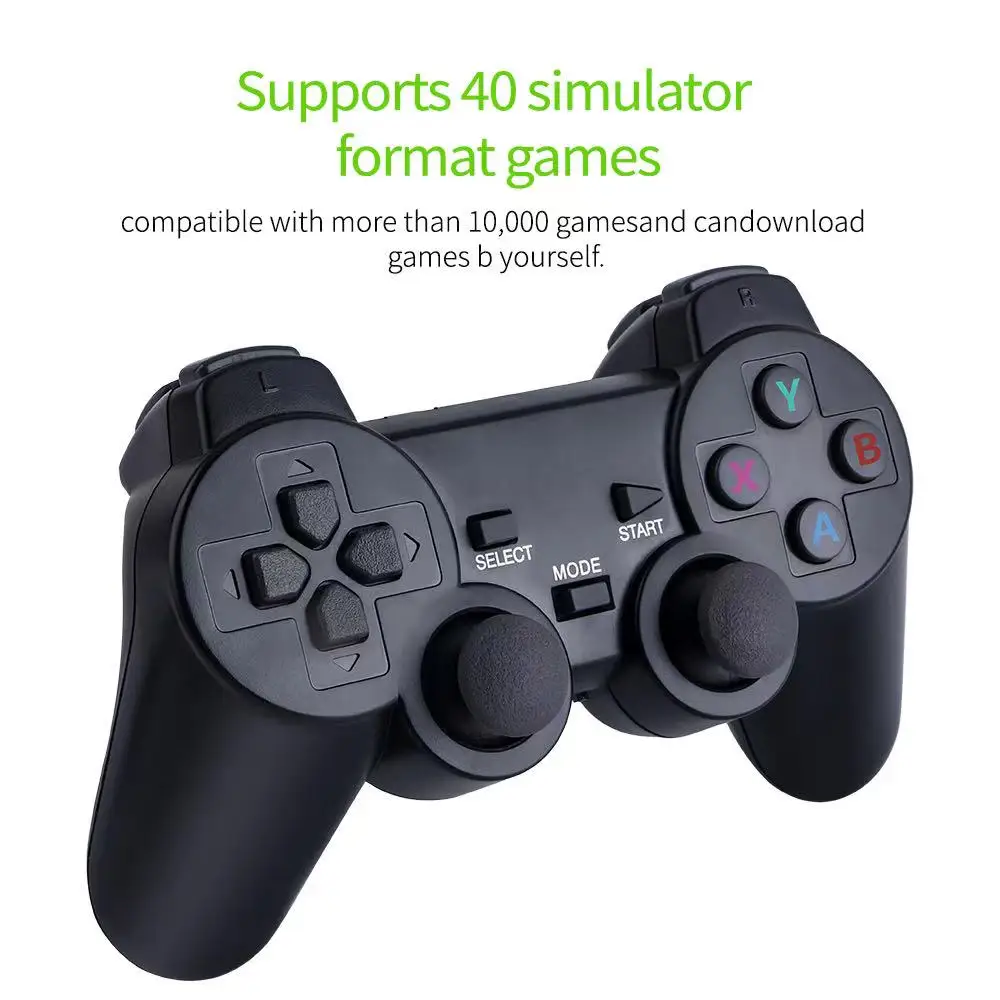 M8 4K HD Video Game Console Double 2.4G Wireless Controllers Game Stick for PS1/FC/GBA Retro TV Console with 10000 Games
