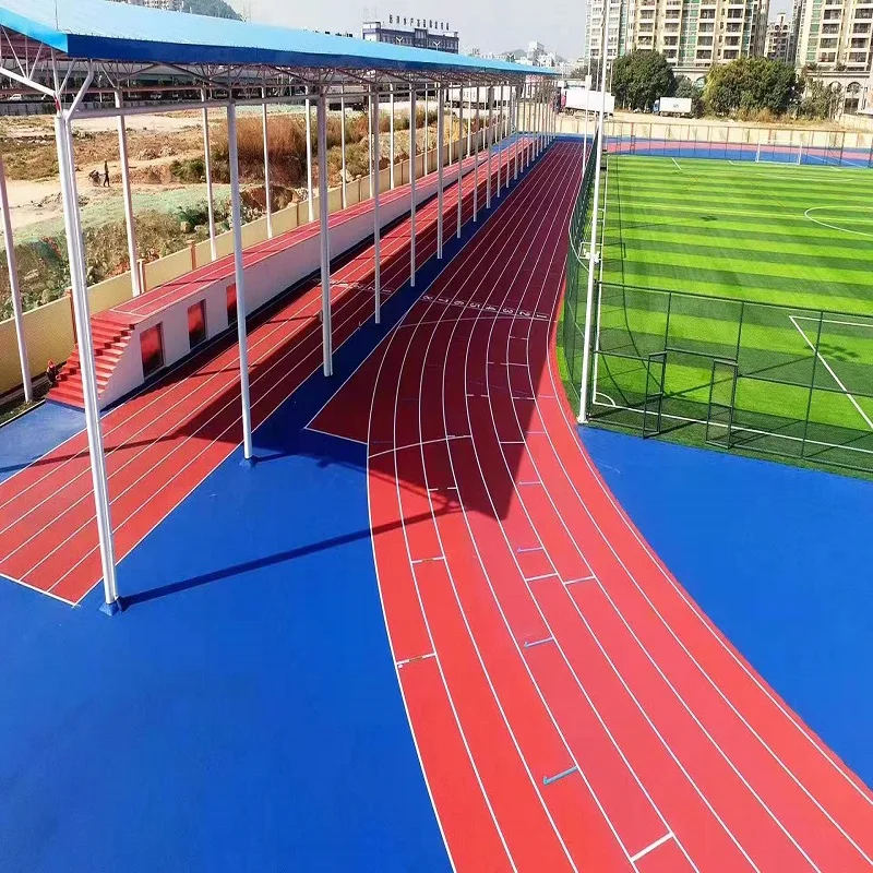 New IAAF Certified Prefabricated System 13mm Thickness Athletic Field Professional Running Track