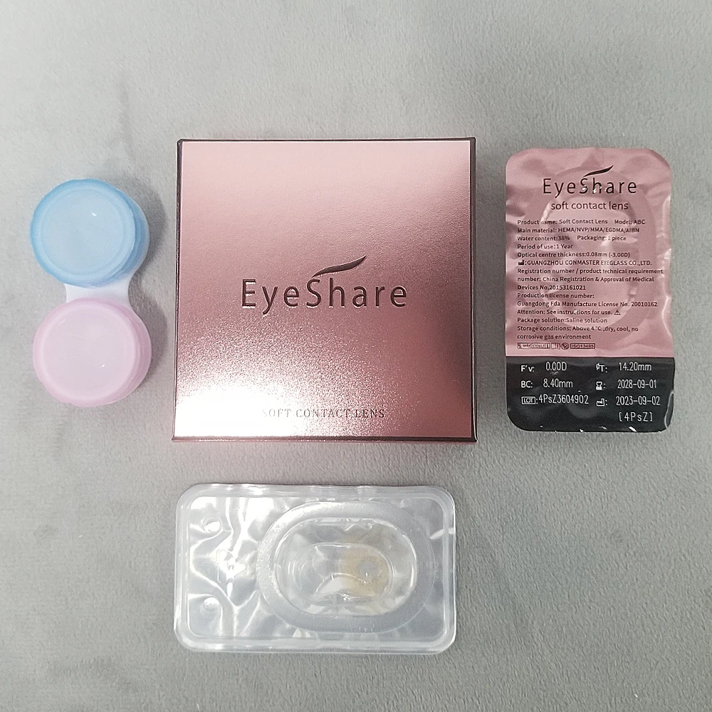 Eyeshare Free Design Custom Eye Lens Packing Box Colored Contact Lenses Wholesale Personal Brand Lentes De Contacto Paper Box
