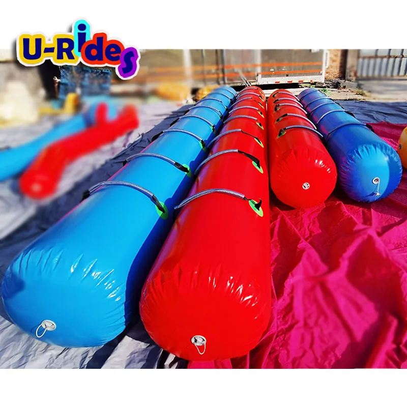 6m Long Inflatable Balance Bean Airtight Tube for 6 Adults Available in Red and Blue Track & Field Products for kids