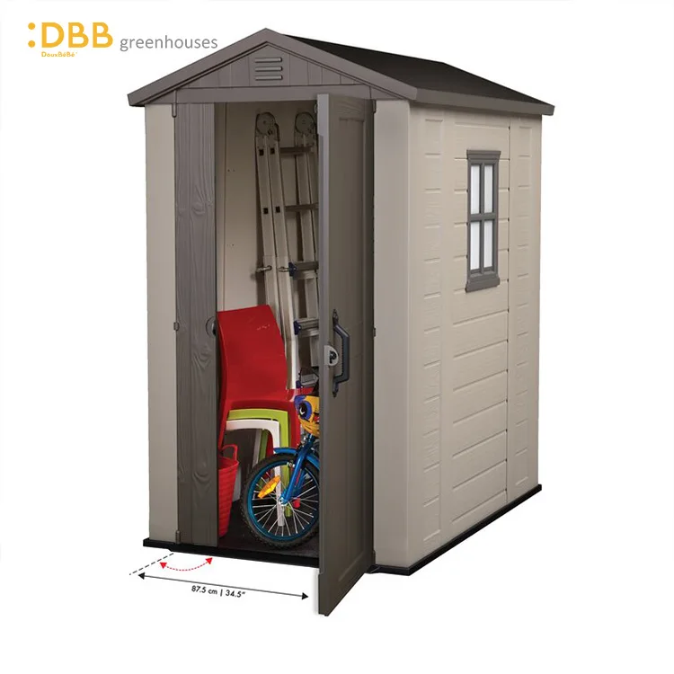 Factor 6 ft. 1 in. W x 4 ft. 3 in D Plastic Tool Shed model garden outdoor tool shed plastic house storage