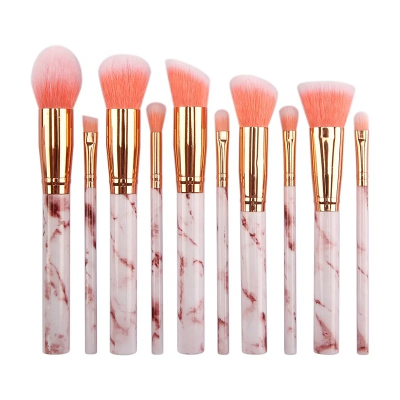Cruelty-free Free Sample Custom Own Logo Makeup Brush Set  Marble Luxury Makeup Brushes Kit