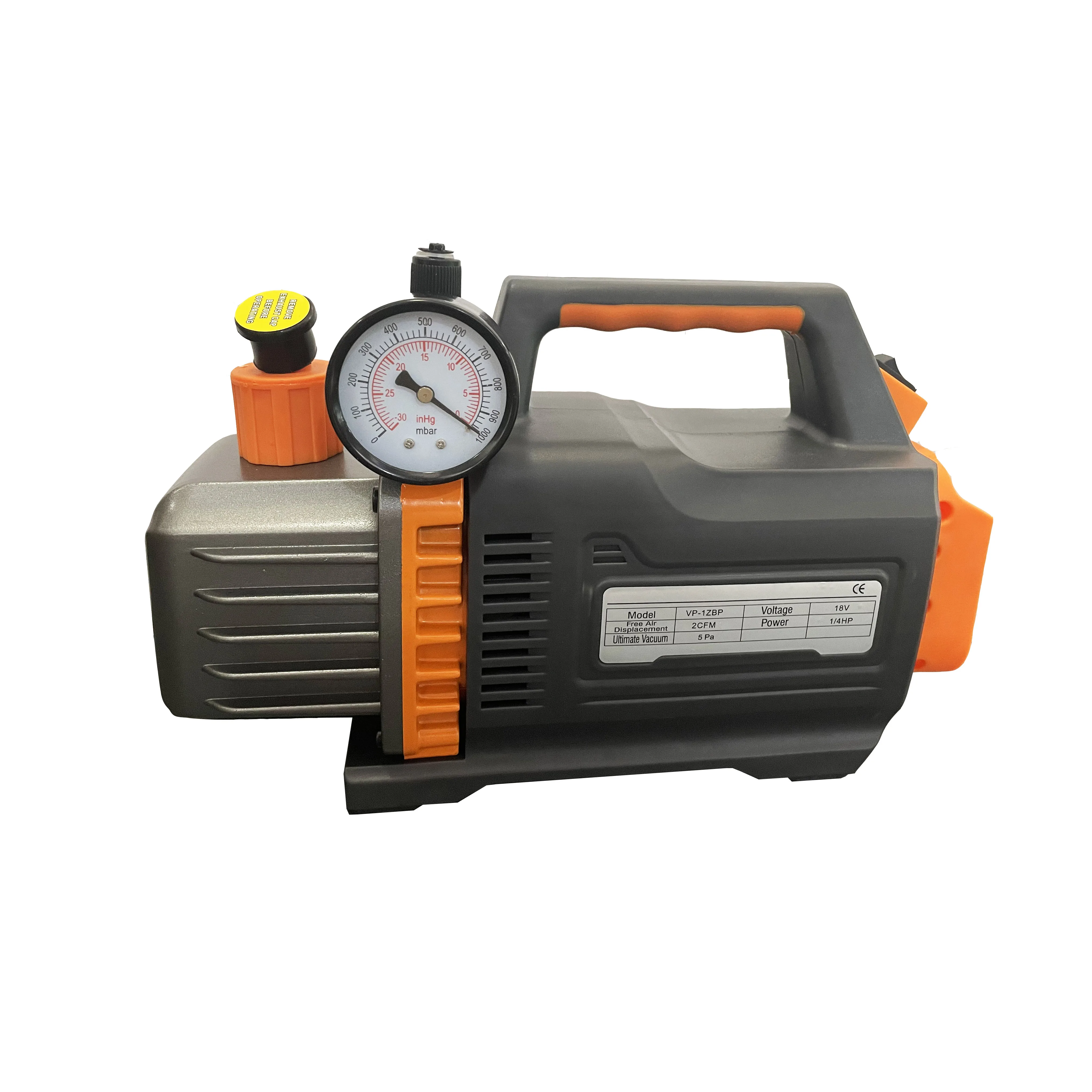 Portable Cordless Vacuum Pump 2CFM 18V Lithium Rechargeable Battery DC Inverter 1/4HP for Air Conditioner Refrigerant HVAC