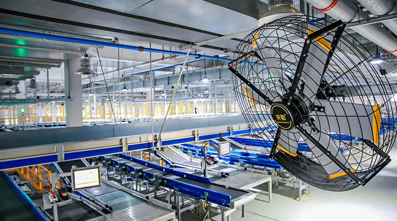 Kale Air Free Series 2m Big Air Voulume Wall Mounted Hvls Fan for Industrial Application