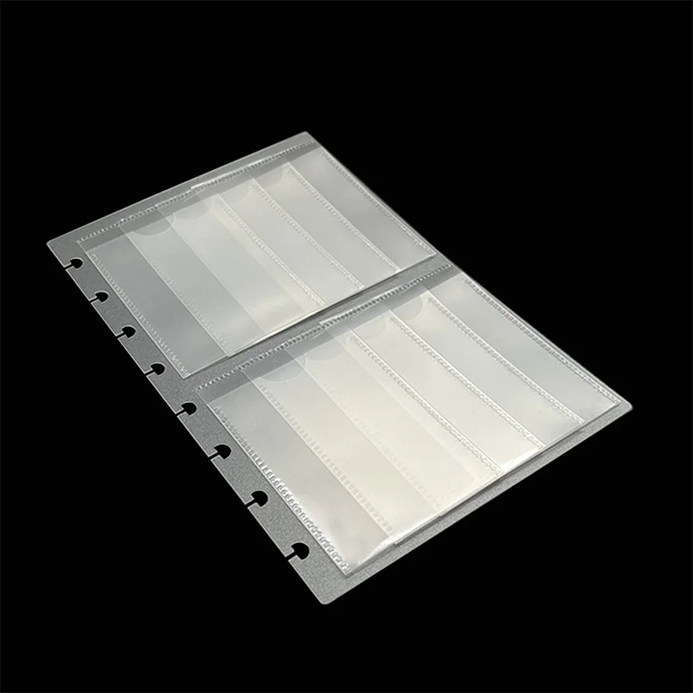 Card storage bag A4 transparent polypropylene adhesive pocket 11 holes plastic PP  leaf folder