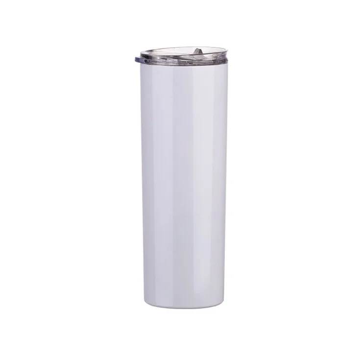 
RTS Straight sublimation blanks mug double wall stainless steel sublimation 20oz straight skinny tumbler cups in bulk with straw 
