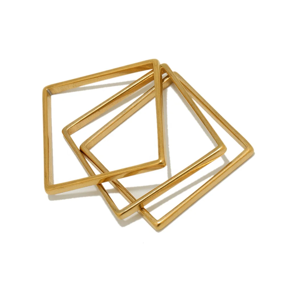 5pcs Fashion Stainless Steel Rectangle Drop-Shaped Oval Connectors for Necklace Findings Earrings Materials Wholesale