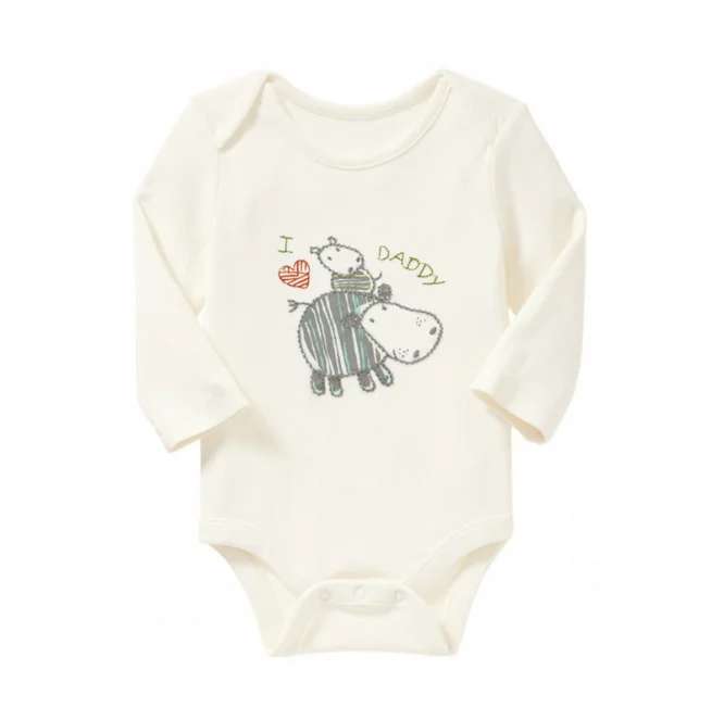 Knit baby boutique romper spring longsleeve bodysuit with lion embroidery 0-24M clothes baby
