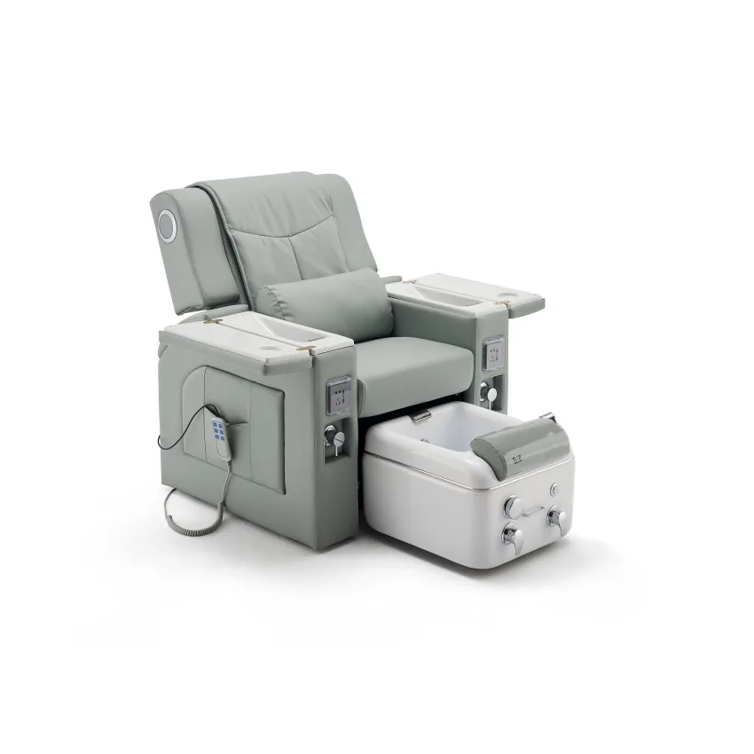 Luxury Nail Salon Furniture Audio Foot Massage Chair Reclining Massage Manicure Customized Color Pedicure Station Chair