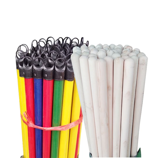 eucalyptus Italian thread  PVC coated handles Broom wooden Stick handles broom stick wooden handles