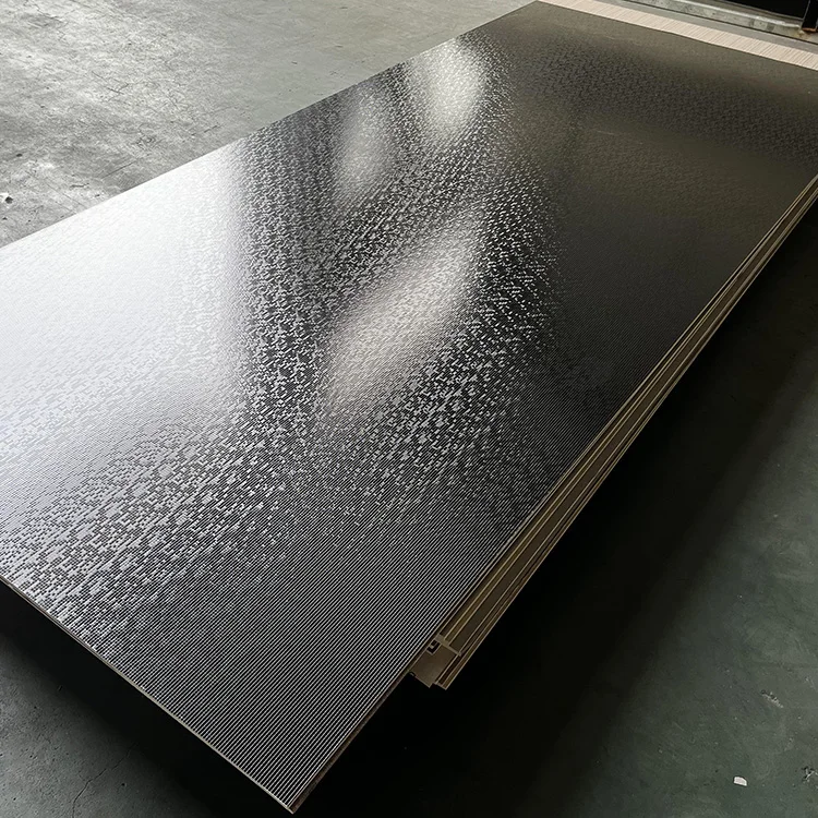 Bamboo charcoal wood veneer metal film decorative wall panel bamboo carbon fiber wood veneer