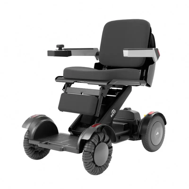 Power Standing Wheelchair Smart Electric Stair Climbing Lightest Portable For Elderly People Self-Locking Brake Stair-Climbing