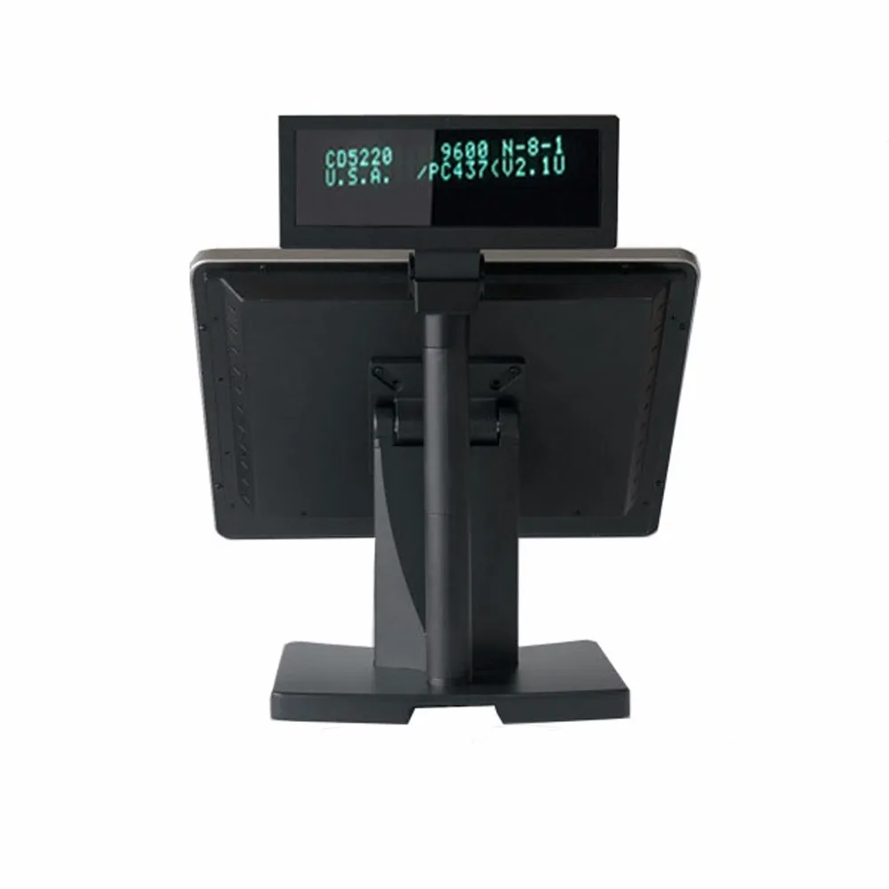 New Trending 15/15.6 VFD Dual Screen POS System All-in-1 Windows/Android POS Machine Touch Screen Windows Pos Ordering Machine