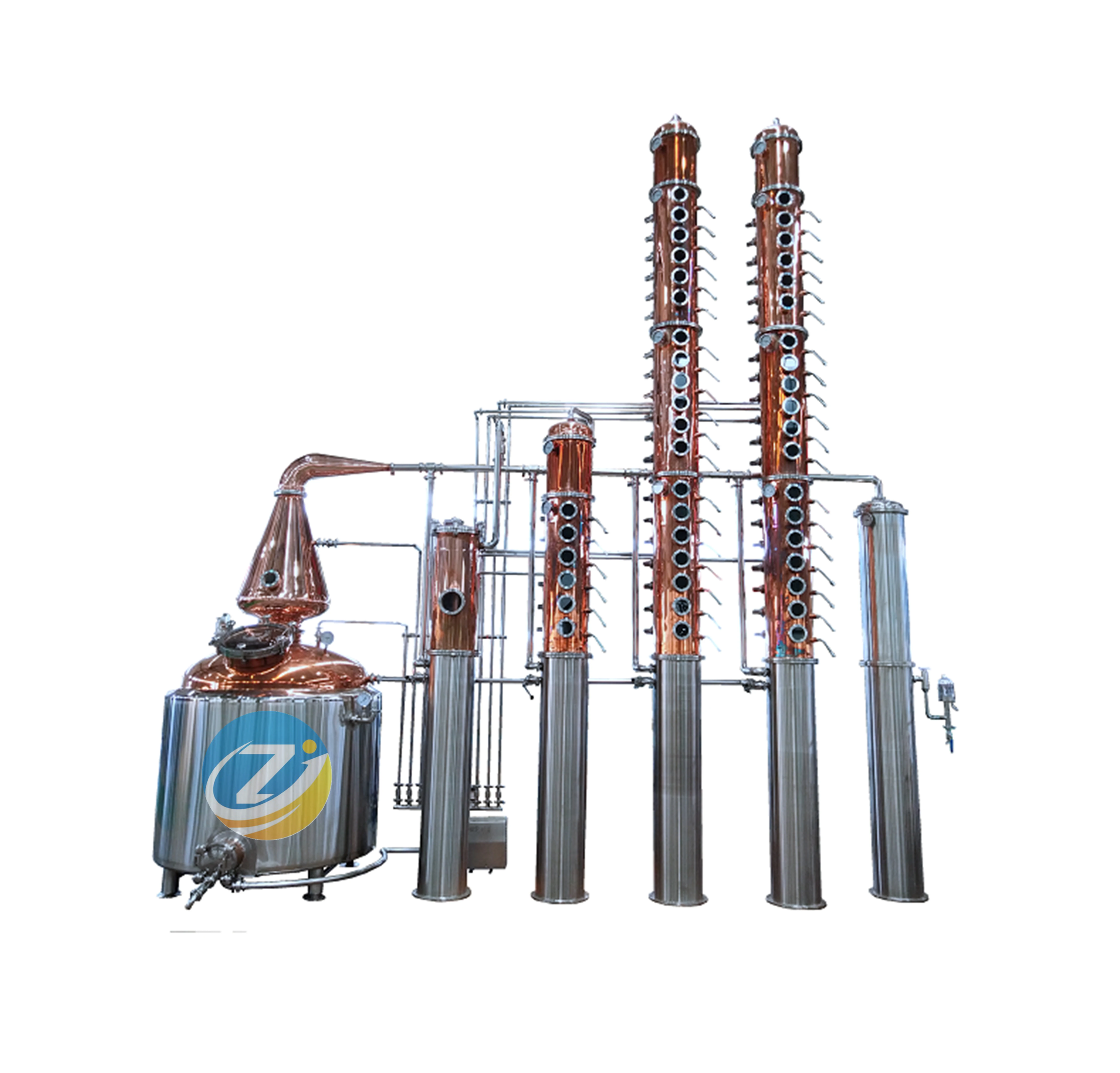 ZJ copper distillery equipment for vodka gin rum whiskey brandy distilling 1600L