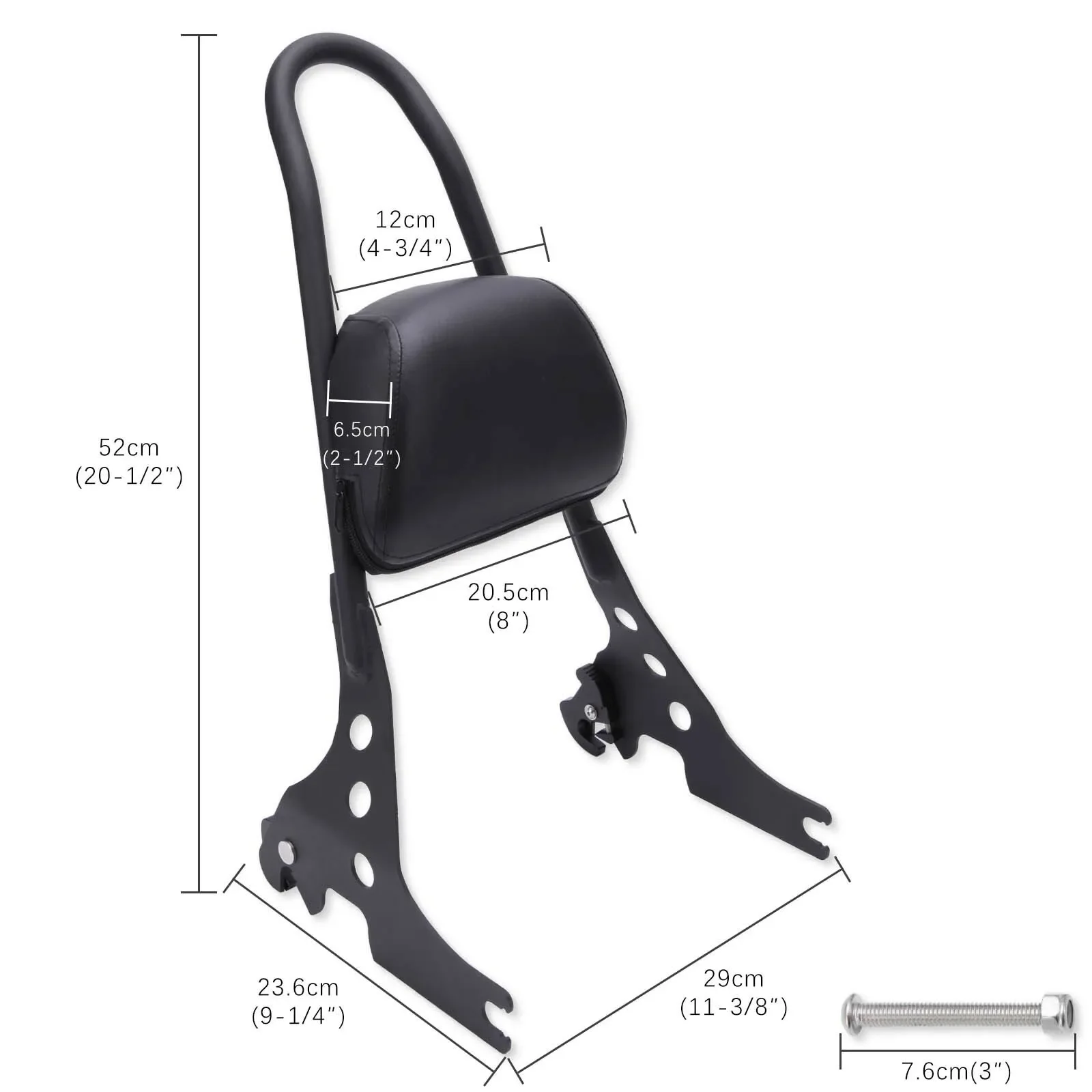 Motorcycle BackRest For HarleyDavidson Sportster Bobber Like XL1200 XL883 XL 1200 883 Seventy Two Custom Iron Low SuperLow