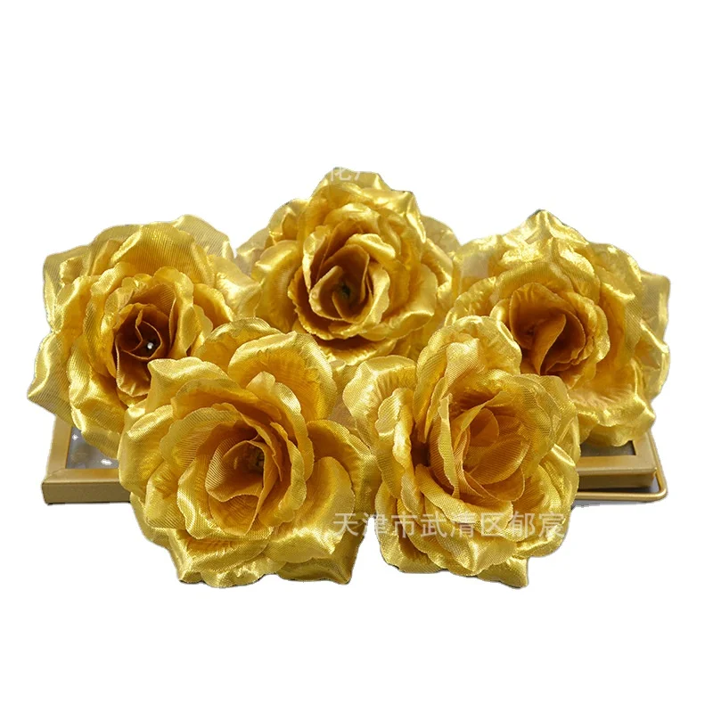 Simulation 10cm rose flower wedding background wall road ball arrangement for silk cloth head