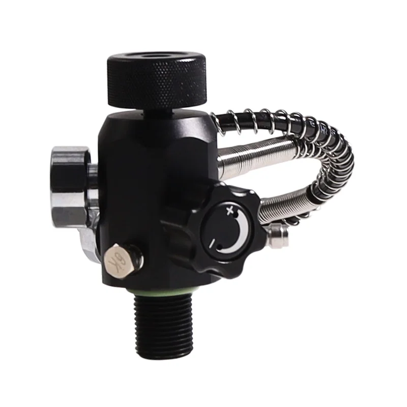 Hot sale New M18*1.5 Paintball Fill Station Paintball pcp air  Tank Charging Valve Dual Gauge with 50cm Hose